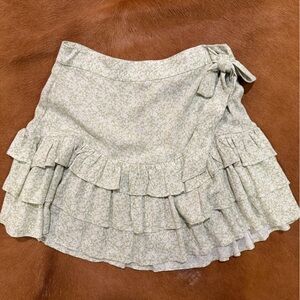 Forever 21 Light Green Floral Mini Skirt